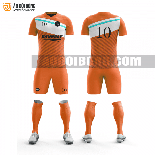 Áo đội bóng đá thiết kế màu cam đẹp tại cà mau ADBTK12