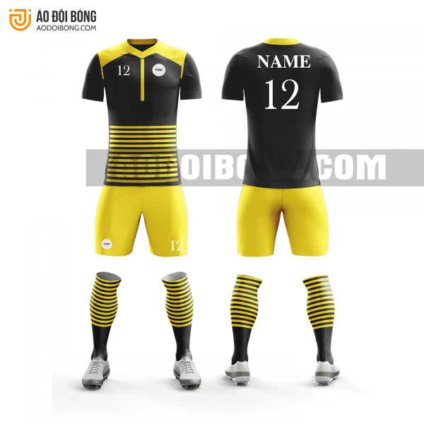 Áo đội bóng đá thiết kế màu vàng đẹp tại bình thuận ADBTK11
