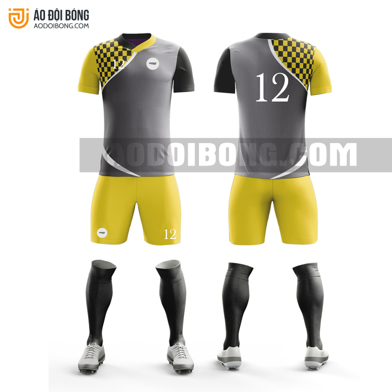 Áo đội bóng đá thiết kế màu vàng đẹp tại hậu giang ADBTK22