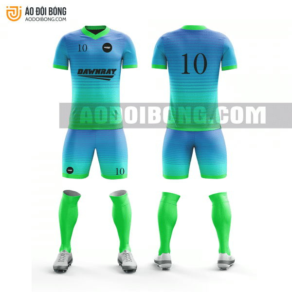 Áo đội bóng đá thiết kế màu xanh đẹp tại gia lai ADBTK17