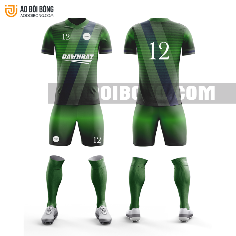 Áo đội bóng đá thiết kế màu xanh lá đẹp tại điện biên ADBTK14