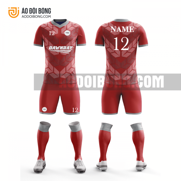 Áo đội bóng đá thiết kế màu đỏ đẹp tại nghệ an ADBTK33