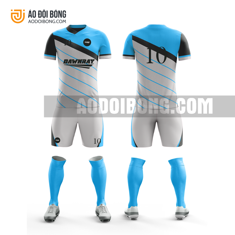 Áo đội bóng đá thiết kế màu xanh đẹp tại lào cai ADBTK30